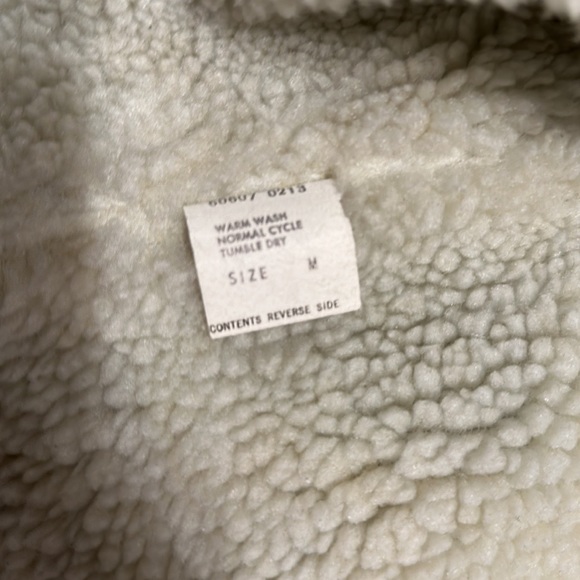 Levi's Blue Denim Jean Sherpa Vest Size M Vintage Made USA orange label - Picture 8 of 9